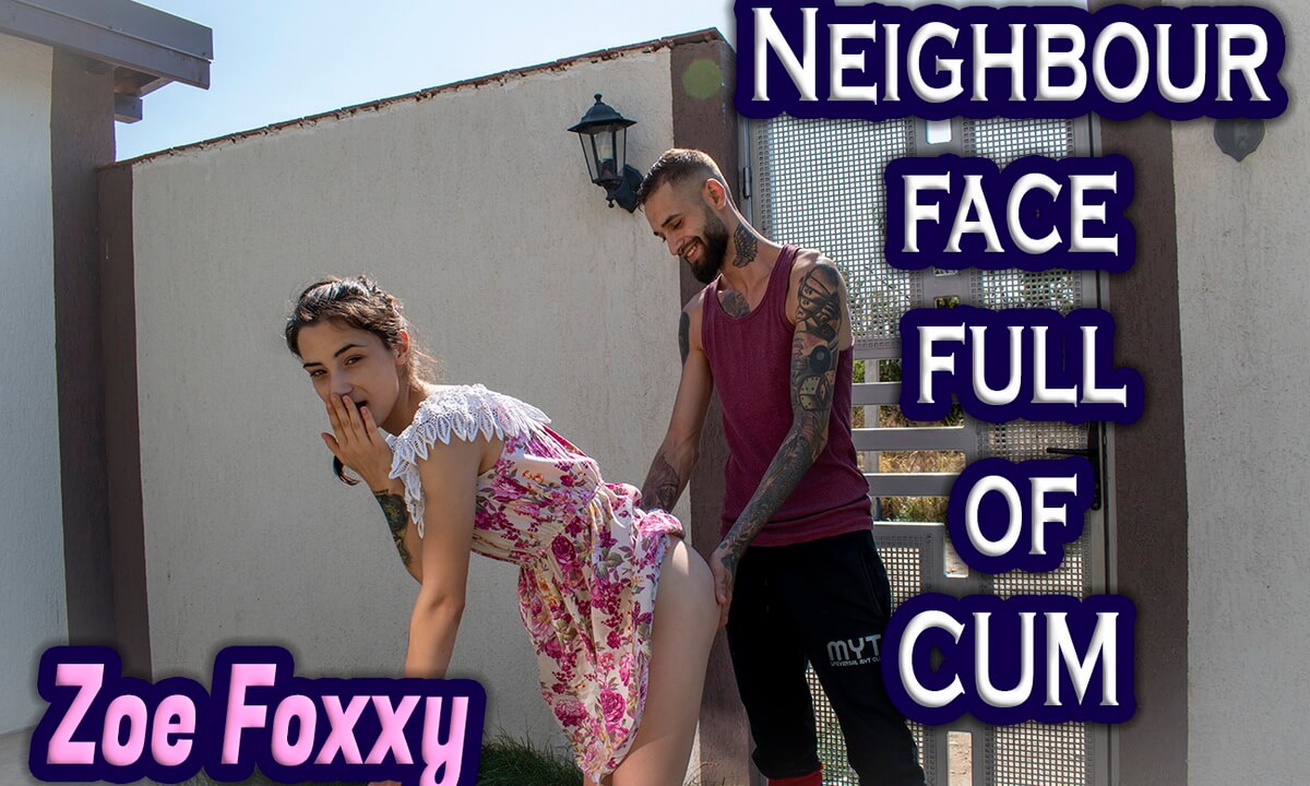 Helping My Neighbour With A Face Full Of Cum
